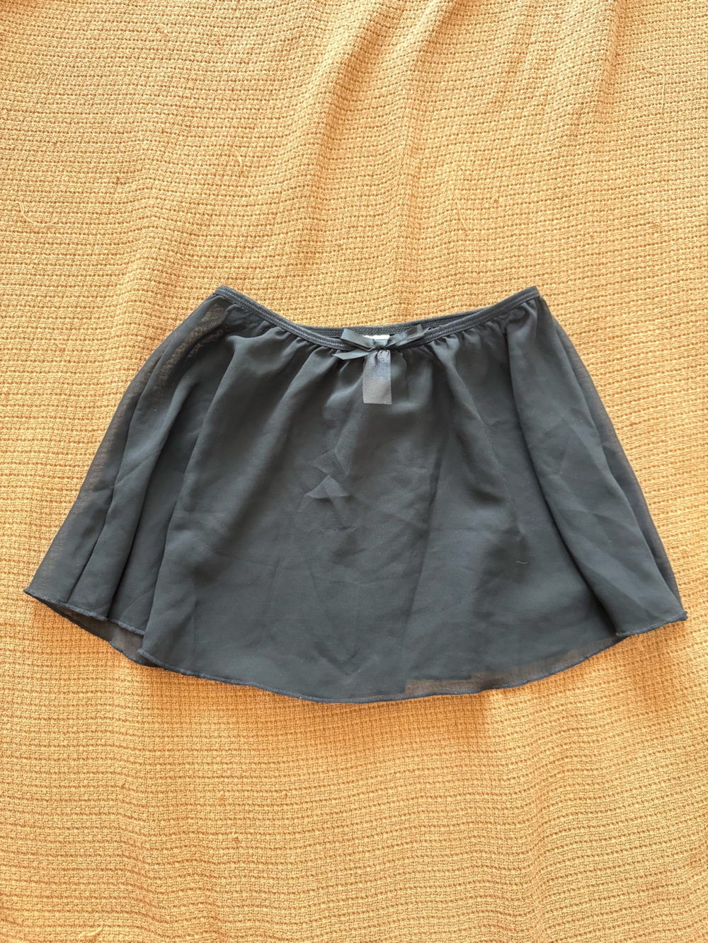 Black Chiffon Mini Skirt